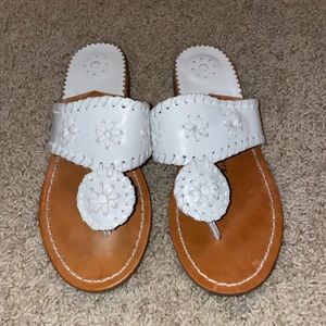White Jack Rogers sandals size 3 aka women’s 5